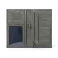 Porte-chéquier en cuir - gris - 135
