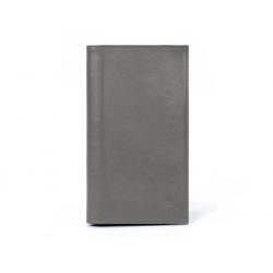 Porte-chéquier en cuir - gris - 135