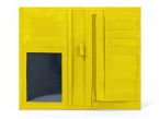 Porte-chéquier en cuir - jaune - 135