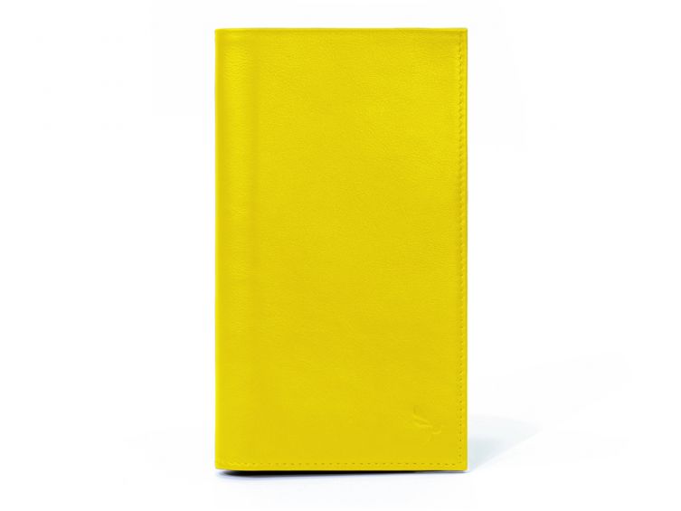 Porte-chéquier en cuir - jaune - 135