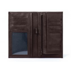 Porte-chéquier en cuir - marron - 135