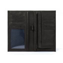 Porte-chéquier en cuir - noir - 135