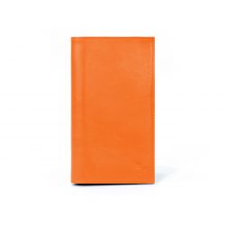 Porte-chéquier en cuir - orange - 135
