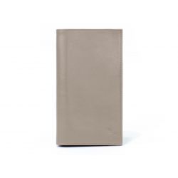 Porte-chéquier en cuir - taupe - 135
