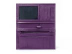 Porte-chéquier en cuir - violet - 135