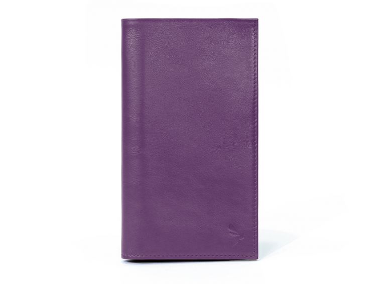 Porte-chéquier en cuir - violet - 135