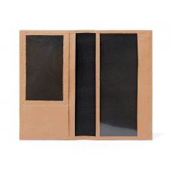 Porte-chéquier en cuir - caramel - 419