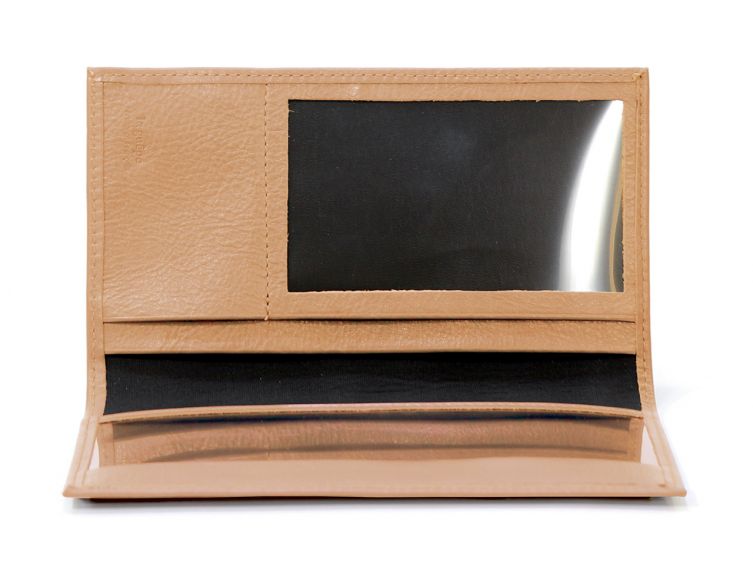Porte-chéquier en cuir - caramel - 419