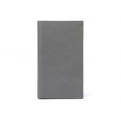 Porte-chéquier en cuir - gris - 419