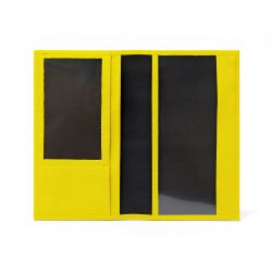 Porte-chéquier en cuir - jaune - 419