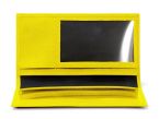 Porte-chéquier en cuir - jaune - 419