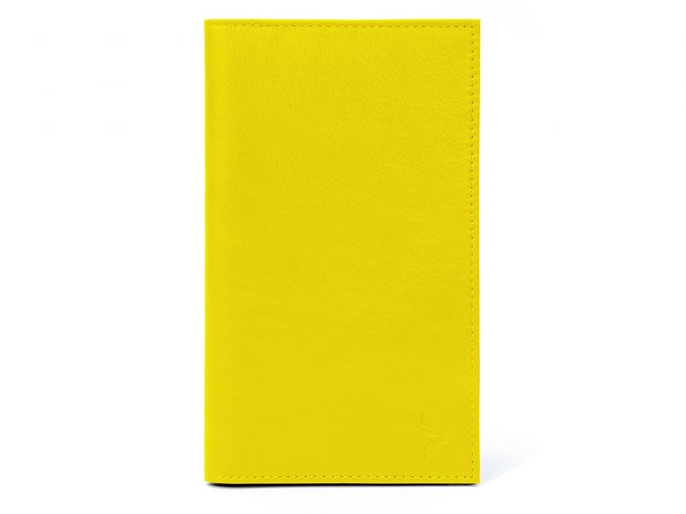 Porte-chéquier en cuir - jaune - 419
