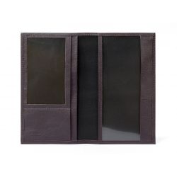 Porte-chéquier en cuir - marron - 419