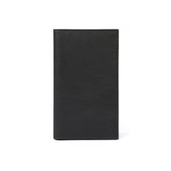 Porte-chéquier en cuir - noir - 419