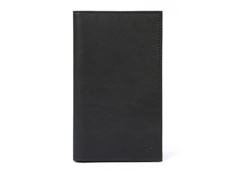 Porte-chéquier en cuir - noir - 419