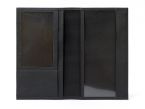Porte-chéquier en cuir - noir - 419