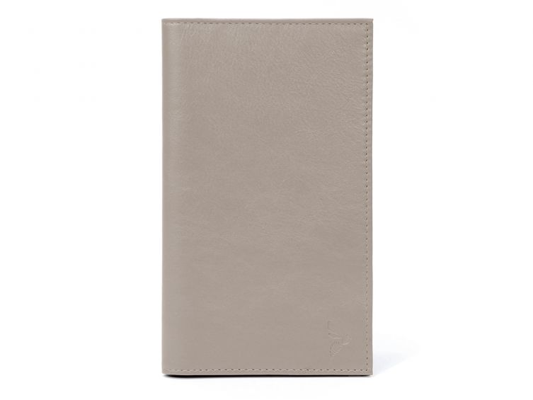 Porte-chéquier en cuir - taupe - 419