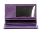 Porte-chéquier en cuir - violet - 419