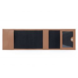 Porte-chéquier compact en cuir - caramel - 720