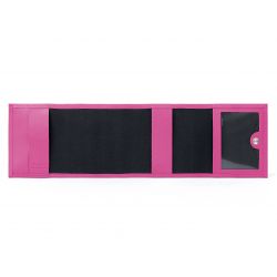 Porte-chéquier compact en cuir - fuchsia - 720