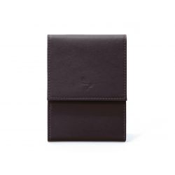 Porte-chéquier compact en cuir - marron - 720