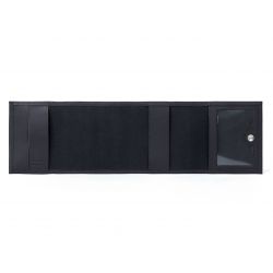 Porte-chéquier compact en cuir - noir - 720