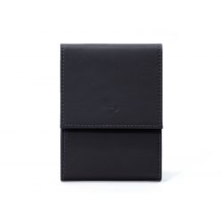 Porte-chéquier compact en cuir - noir - 720
