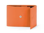 Porte-chéquier compact en cuir - orange - 720