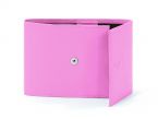 Porte-chéquier compact en cuir - rose dragée - 720