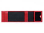 Porte-chéquier compact en cuir - rouge - 720
