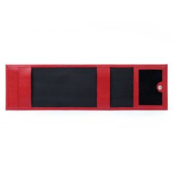 Porte-chéquier compact en cuir - rouge - 720