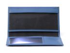 Porte-chéquier en cuir - bleu de prusse - 419