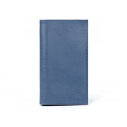 Porte-chéquier en cuir - bleu de prusse - 135