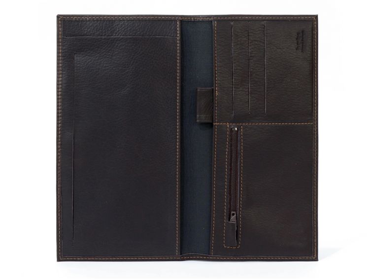 Porte-chéquier Professionnel en cuir - marron - 289