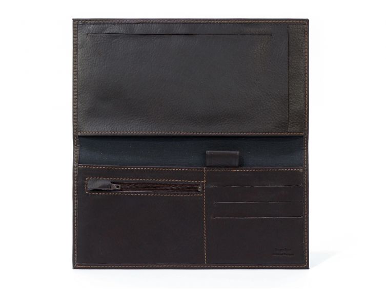 Porte-chéquier Professionnel en cuir - marron - 289