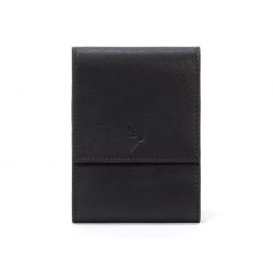 Porte-chéquier compact en cuir - noir - 720