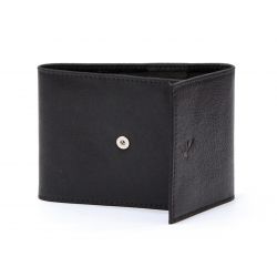 Porte-chéquier compact en cuir - noir - 720