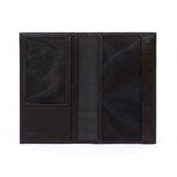Porte-chéquier en cuir - noir - 419