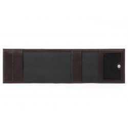 Porte-chéquier compact en cuir - marron - 720