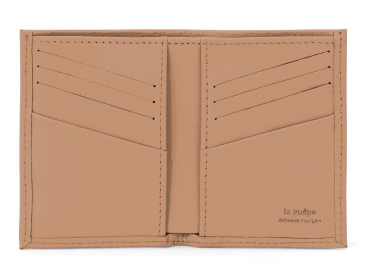Porte-cartes compact caramel - 300