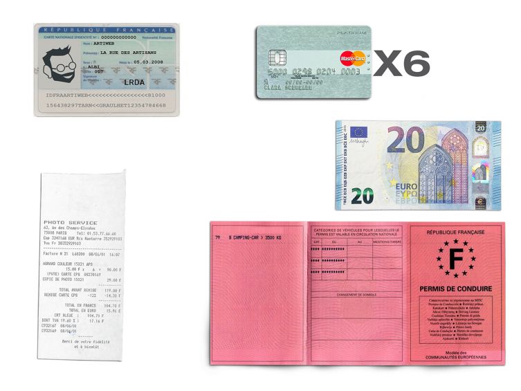 Porte-cartes compact caramel - 575