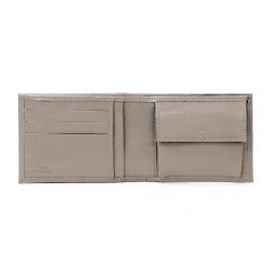 Portefeuille à l'italienne en cuir - taupe - 007