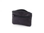 Porte-monnaie fermeture zippée cuir noir - 204