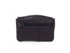 Porte-monnaie fermeture zippée cuir noir - 204