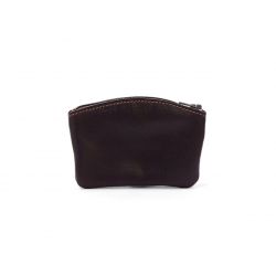 Porte-monnaie fermeture zippée cuir marron - 204