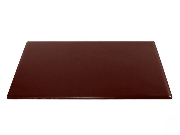 Sous-main cossu de bureau - moyen - en cuir marron - 60x34 cm