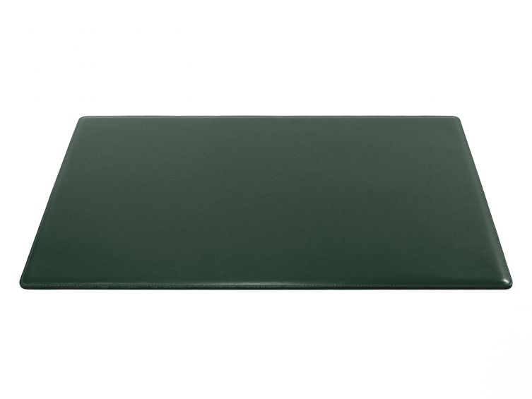 Sous-main cossu de bureau - moyen - en cuir vert - 60x34 cm