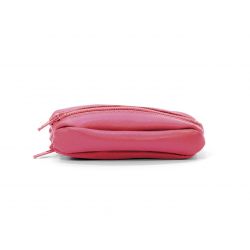 Porte-monnaie "grain de café" en cuir rouge - 806