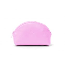 Porte-monnaie demi-lune en cuir rose - 897
