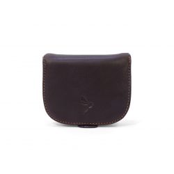 Porte-monnaie "fer àcheval" cuir marron - 702